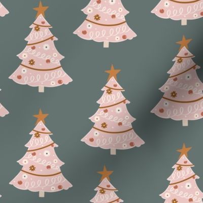 Pink Christmas Trees / Aegan Teal