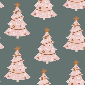 Pink Christmas Trees / Aegan Teal