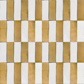 yellow and white zellige tile 