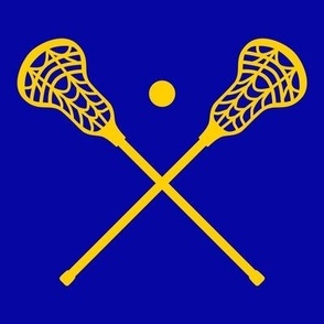 Crossed Lacrosse Sticks, High School Lacrosse, College Lacrosse, Boys Lacrosse, Mens Lacrosse, Girls Lacrosse, Womens Lacrosse, School Spirit, Royal Blue & Gold, Blue and Gold