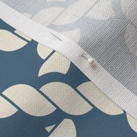 Rope Diamonds and Anchors - Coastal Chic Collection - Ivory on Admiral Blue BG