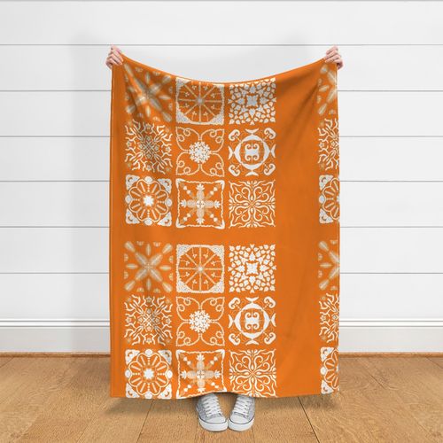 Orange Maui Hawaii Style Quilt