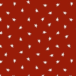 White stars on red, Christmas 