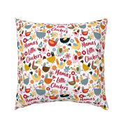 Large Scale Mama's Little Cluckers Chicken Mom Humor on White