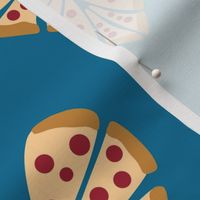 Pizza Pepperoni Heart  // Blue 