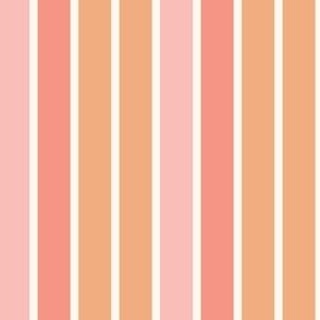 Stripes in Peach, Pink, and Coral