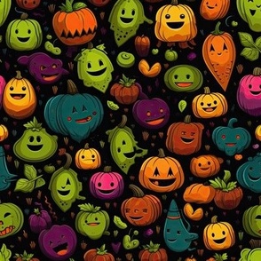 Halloween Scary pumpkins ghouls, ghost