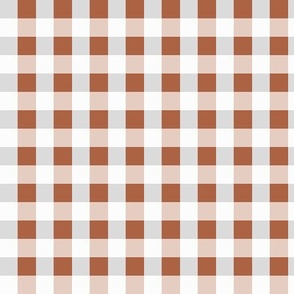 Plaid brown, white, grey 1x1