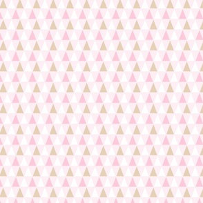 tall triangles, pink, white, beige