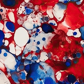 Red White and Blue Alcohol Ink France Patriotic  Flag Colors Alcohol Ink 
