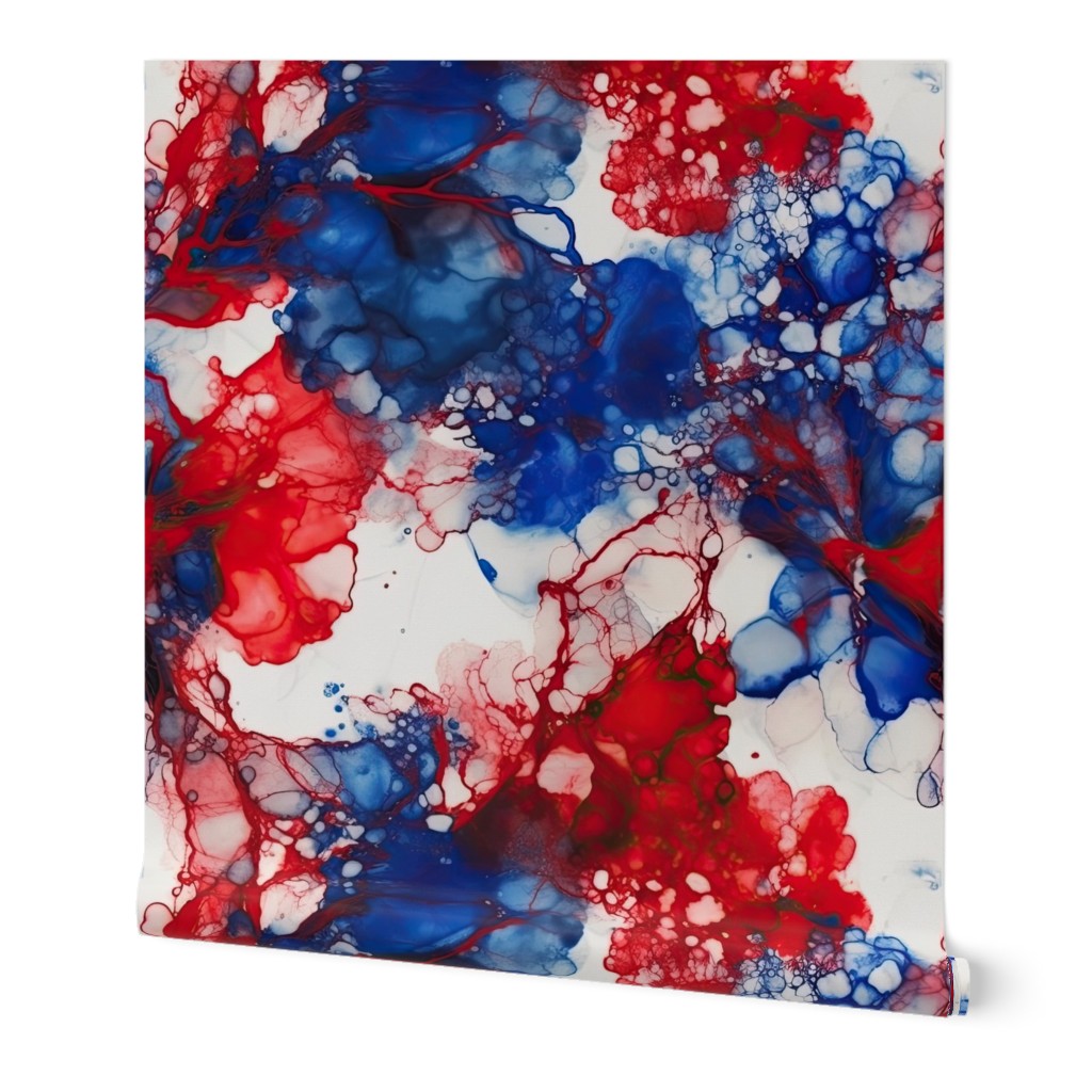 Red White and Blue Alcohol Ink American Patriotic  Flag Colors Alcohol Ink 