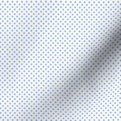 mini polka dots cornflower blue