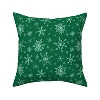 Mint Snowflakes in Emerald Green - (XXL)