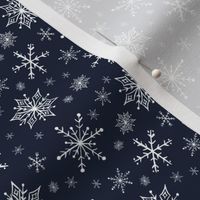 Snowflakes in Navy Blue - (S)