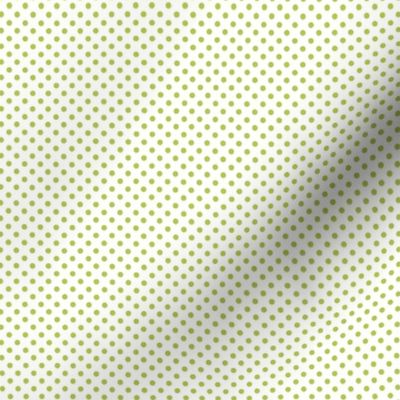 mini polka dots lime green
