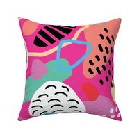 Abstract Hot Pink Pattern