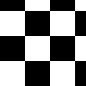 5 1/4 in-Classic simple checkerboard black and white