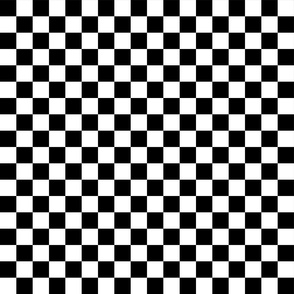 1in-Classic simple checkerboard black and white