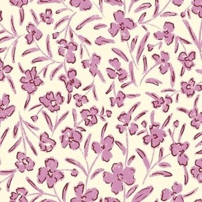 Lilac Mauve Abstract Flowers