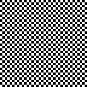1/2in-Classic simple checkerboard black and white