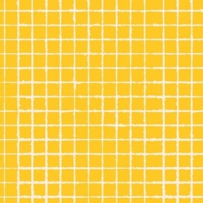 sunshine yellow  textured gingham/checks/plaids - checkered pattern