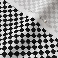 Black and white checkerboard - 0.25 inch