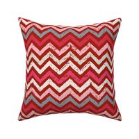 red and pink chalk zigzag | medium