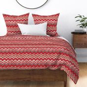 red and pink chalk zigzag | medium