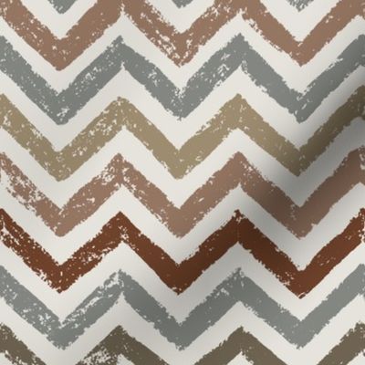 brown chalk zigzag on light gray | medium