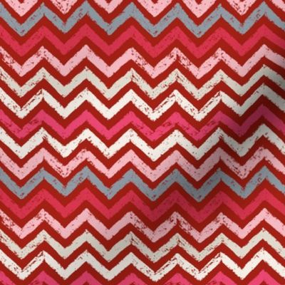 pink and red chalk zigzag | small