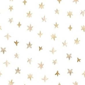 Small Gold Stars Watercolor Pattern