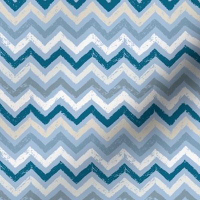 blue chalk zigzag on light blue | small