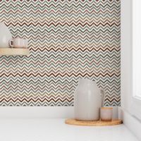 brown chalk zigzag on light gray | small