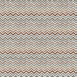 brown chalk zigzag on light gray | small
