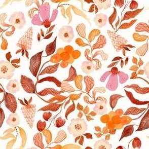 Sunny Watercolor Floral Pattern