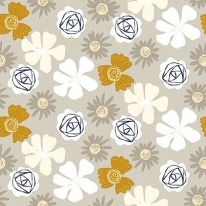 Floral beige colors pattern