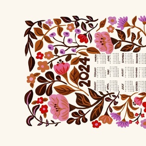 2024 Calendar Autumn_tea_towel_Meadowland_Bloom