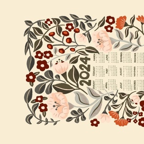 2024 Calendar tea_towel_Meadowland_Bloom_crisp_Morning_Air