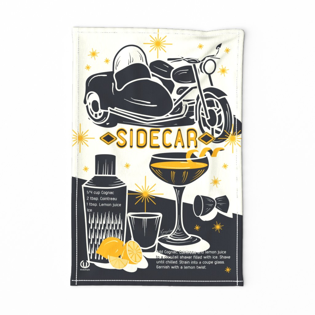 That's your Sidecar- Cocktail Recipe Teatowel