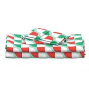 Candy Cane Abstract - traditional red and green