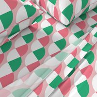 Candy Cane Abstract - green and pink Christmas 