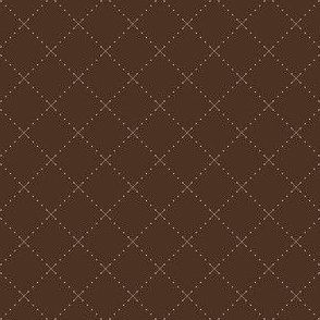 3x3 Small Scale Holiday Gift Wrap - Chocolate Brown - Modern Fabric - Christmas Fabric - Dots - Line Art