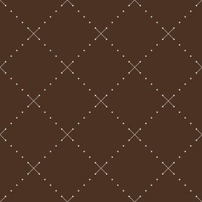 8x8 Large Scale Holiday Gift Wrap - Chocolate Brown - Modern Fabric - Christmas Fabric - Dots - Line Art
