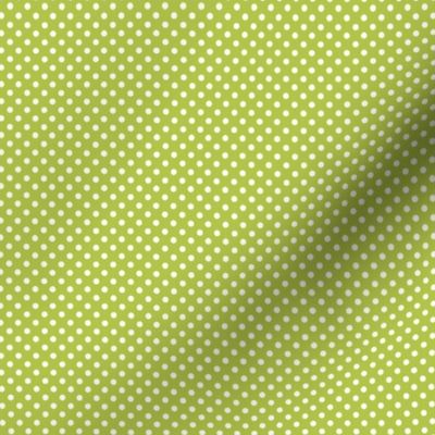 mini polka dots 2 lime green