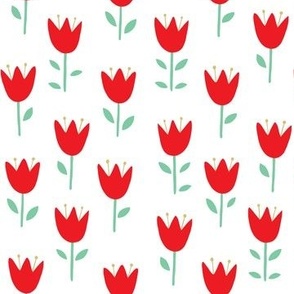 red tulip simple pattern
