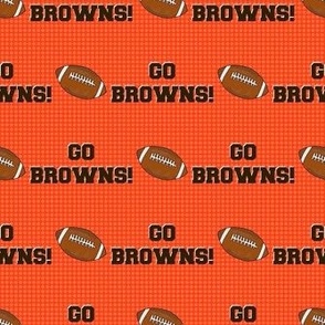 Medium Scale Team Spirit Go Browns! Footballs in Cleveland Browns Colors Bright Orange