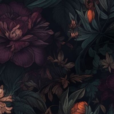 Gothic Academia Floral Blooms