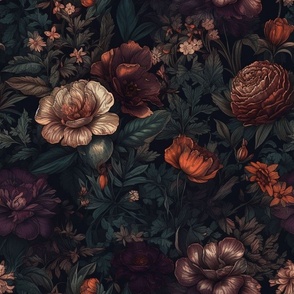 Gothic Academia Floral Blooms