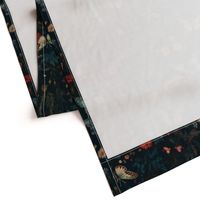 Gothic Academia Floral & Butterfly Pattern