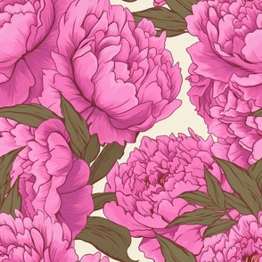 Vibrant Peony Blossom Pattern